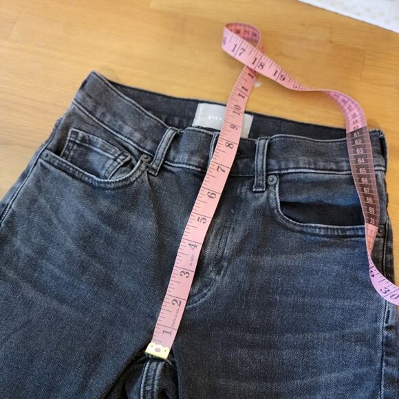 Everlane Mid-Rise Washed Black Stretch Jeans – Size 24 Tall / Long - Picture 9 of 11